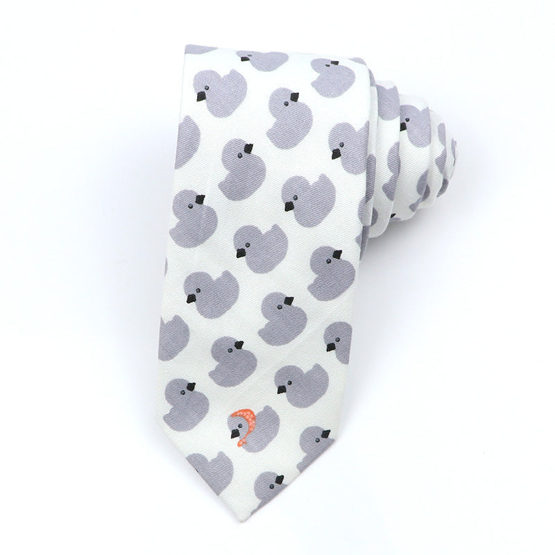 Korean Style Narrow Men's Clothing Cotton Tie