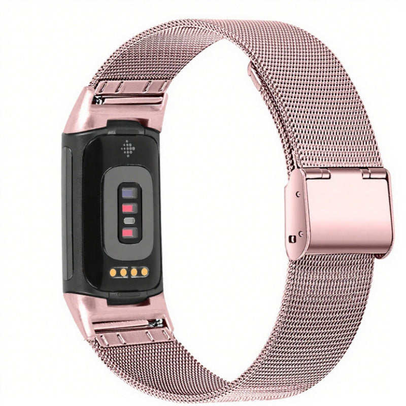 Alloy Strap With Card Buckle Fine Mesh Watch Strap