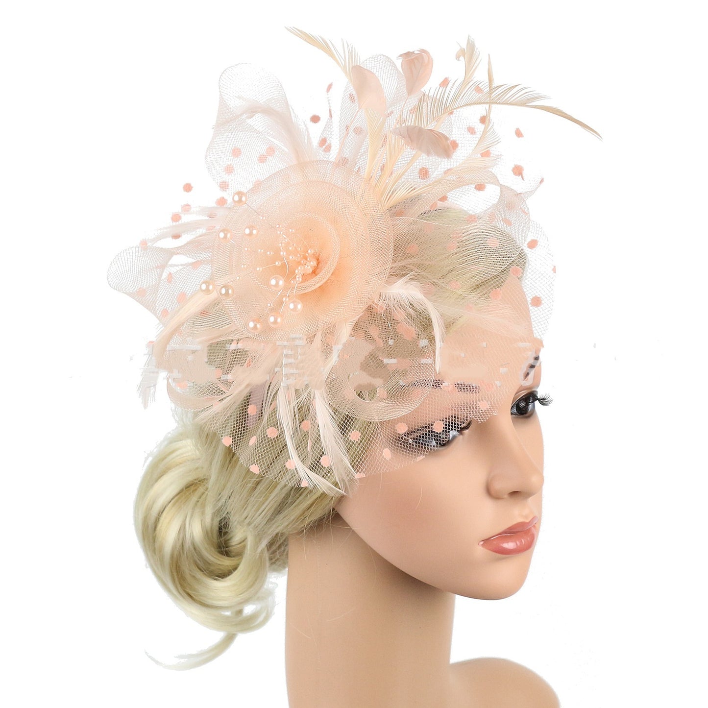 Headwear Bridal Hair Accessories Mesh Billycock Headband