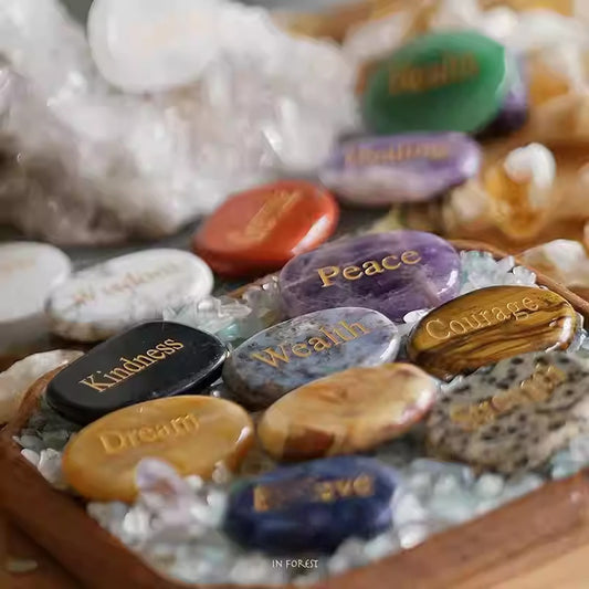 Natural Palm Stone Mineral Power Stone Crystal Agate