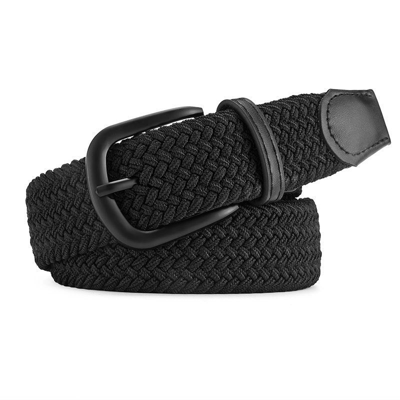 New Men's And Women's Woven Belt Elastic Stretch Punch-free
