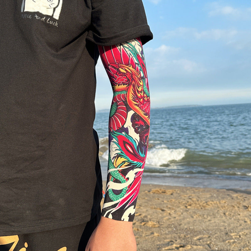 Men's Tattoo UV Protection Outdoor Sun Protection Ice Sleeve