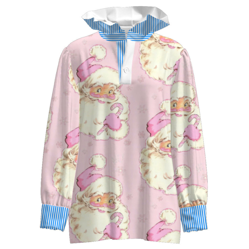 Women's Stringy Selvedge Stand Collar Shirt 3D Printing