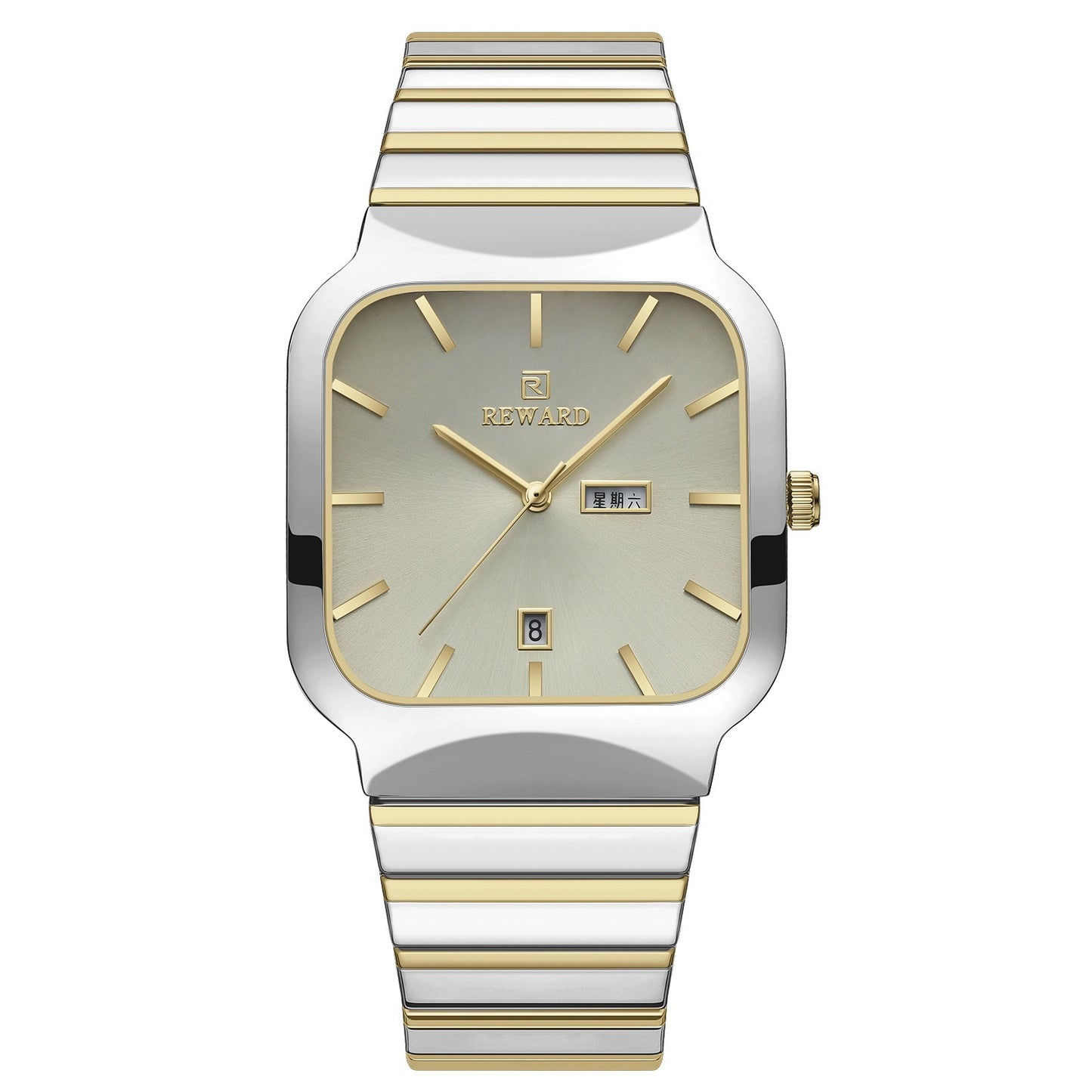 Square Double-point Casual Couple Functional Watch