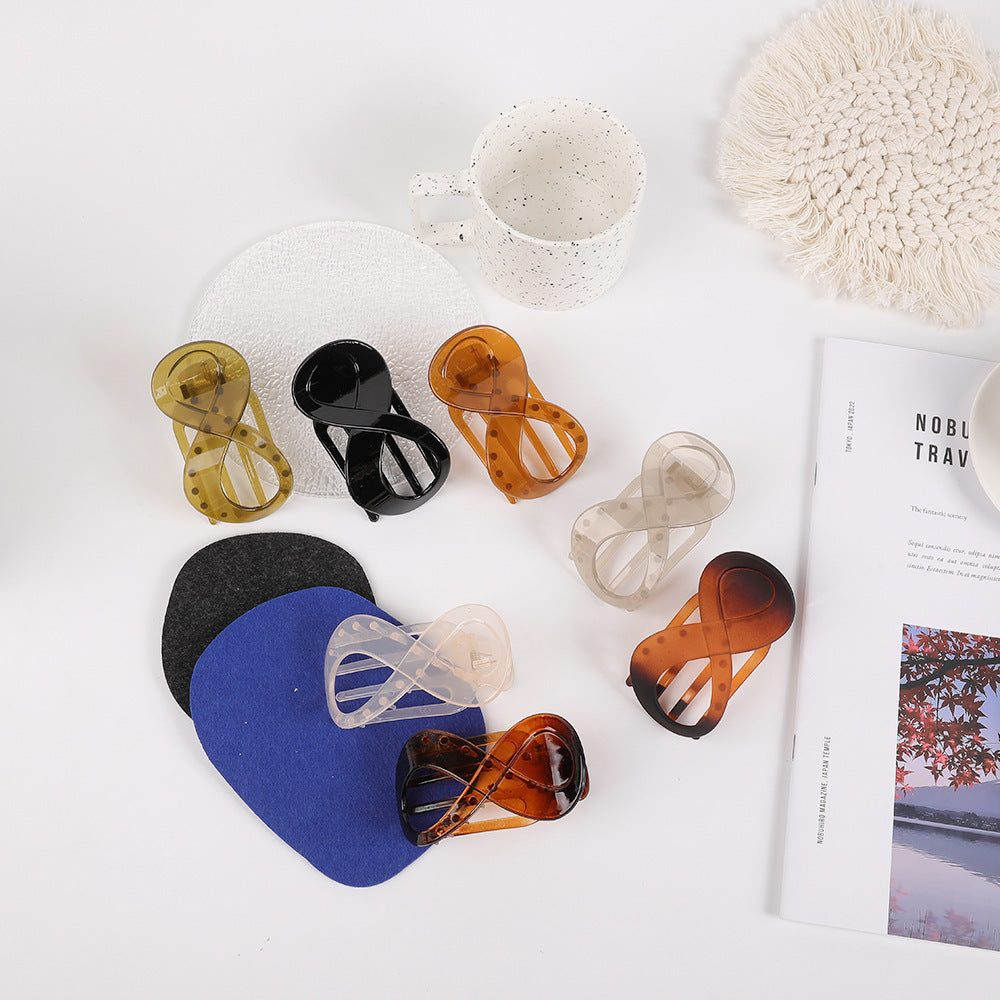 Elegant Frosted 8-shaped Barrettes