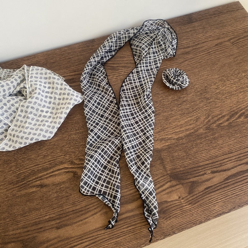 Removable Retro Affordable Luxury Dignified Flowers Silk Scarf