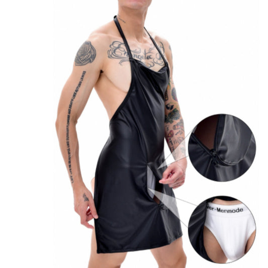 Home Hollowed-out Transparent Side-opening Pocket Apron