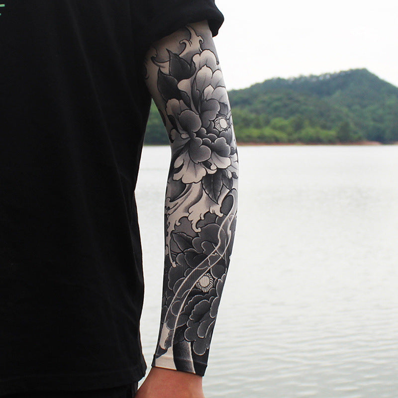 Men's Tattoo UV Protection Outdoor Sun Protection Ice Sleeve