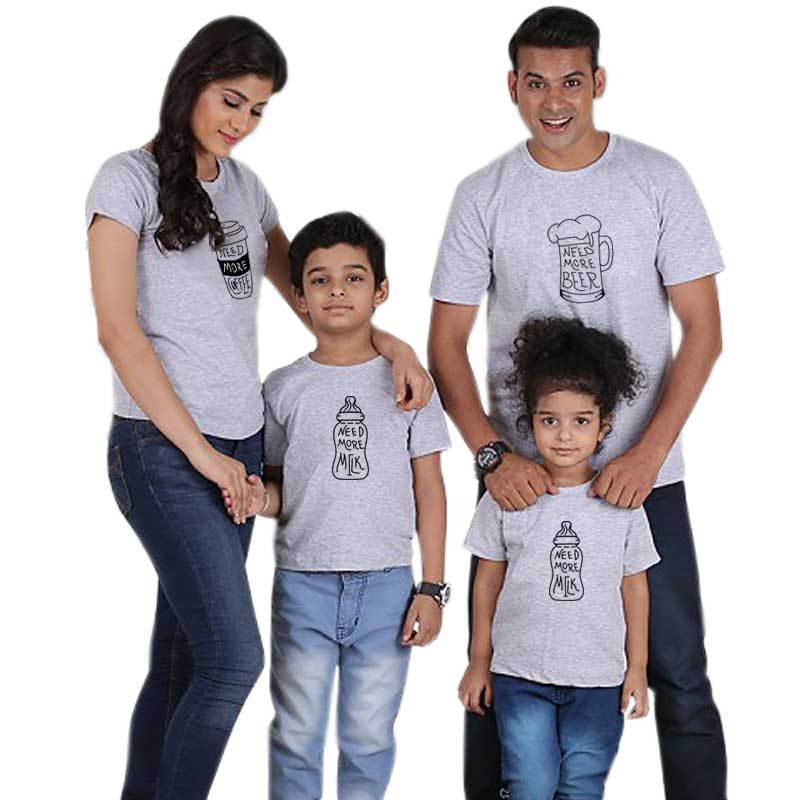 Milk Tea And Coffee Heart-warming Theme Letter Print T-shirt