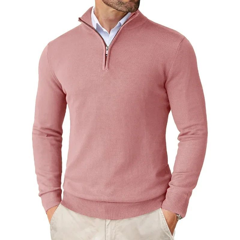 Autumn Men's Season Zipper Sweater Ultra-thin Lightweight