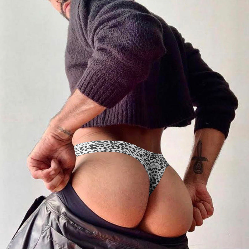 Leopard Print Briefs Couple's Same Sexy Low Waist