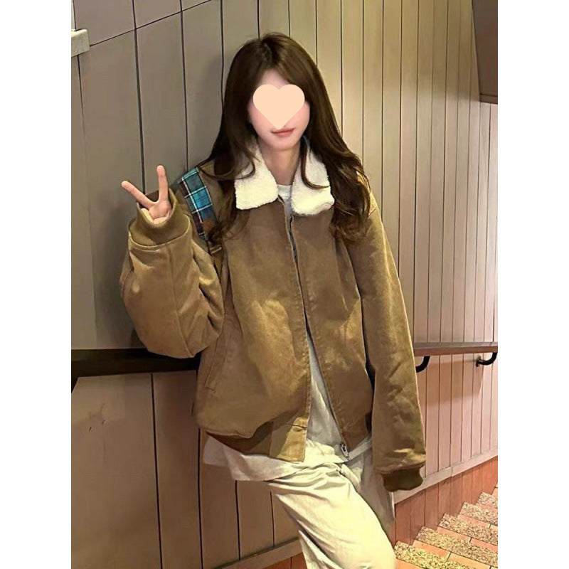 Loose Fashion Brand Thick Warm Jacket