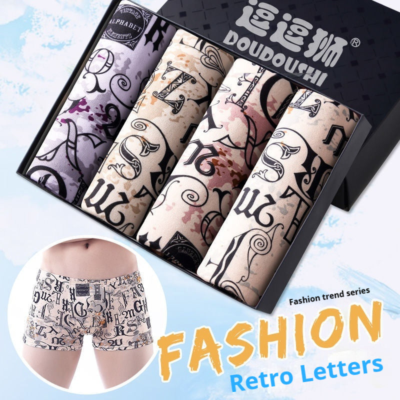 Men's Boxer Briefs Student Trendy Fashion New