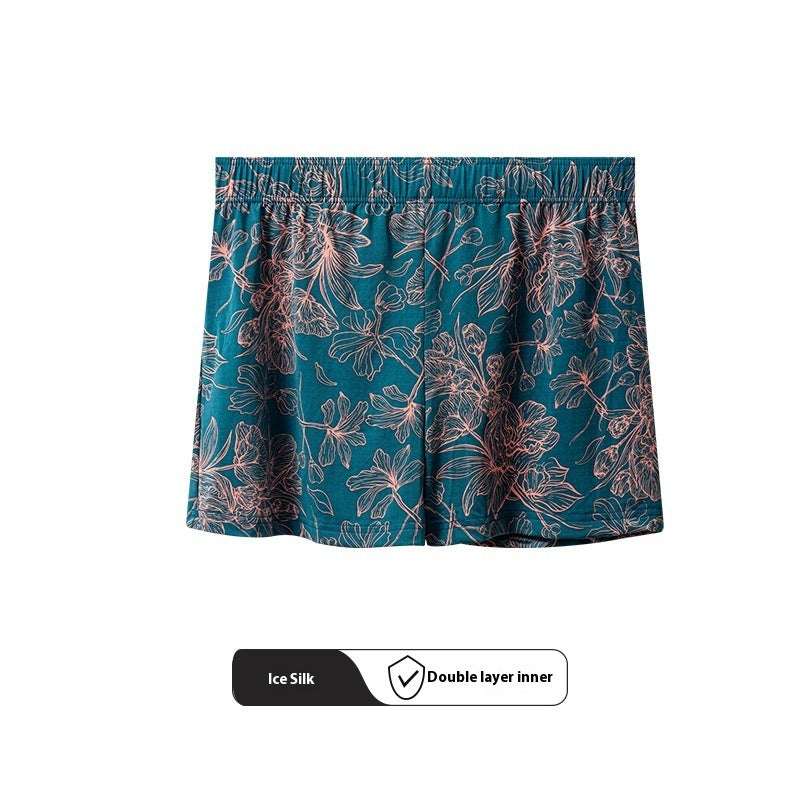 Men's Underwear Ice Silk Boxer Shorts Home Pants