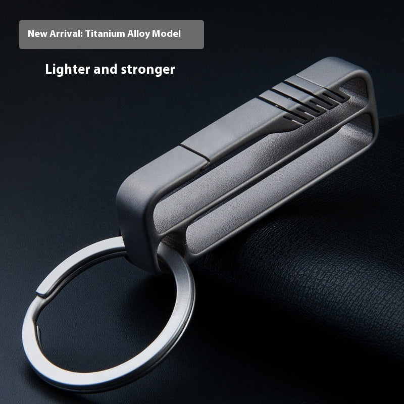 Titanium Alloy Key Ring Pendant Wear Belt Integrated Personality Creative Ring
