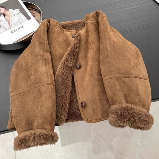 One Korean Style Polar Fleece Jacket Women's Warm