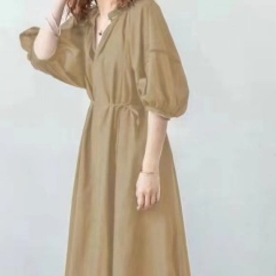 Japanese Super Long Loose Lantern Sleeve Dress