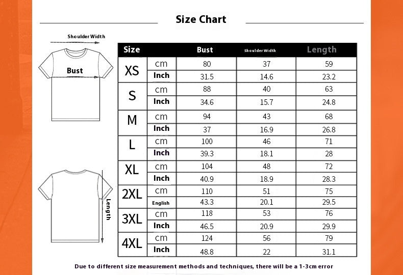 Short Sleeve Couple Solid Color Black Trend T-shirt