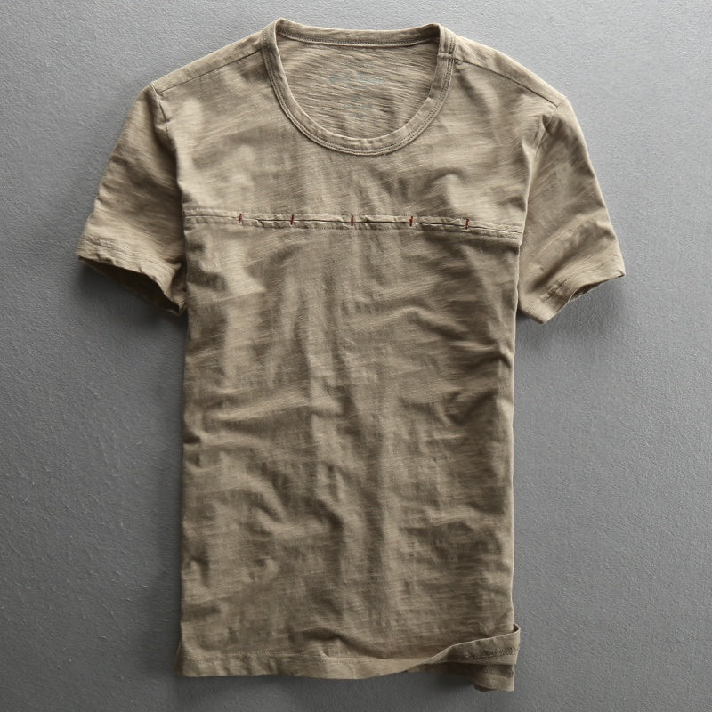 Men's Short-sleeved T-shirt Japanese Style Men's Clothing Round Neck Slim Fit