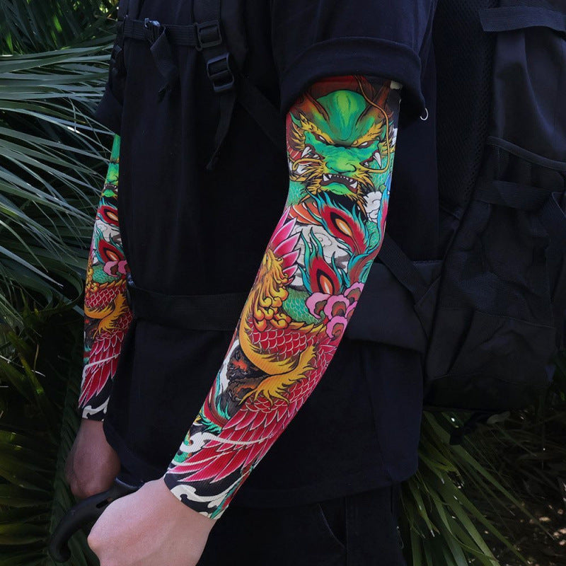 Men's Tattoo UV Protection Outdoor Sun Protection Ice Sleeve