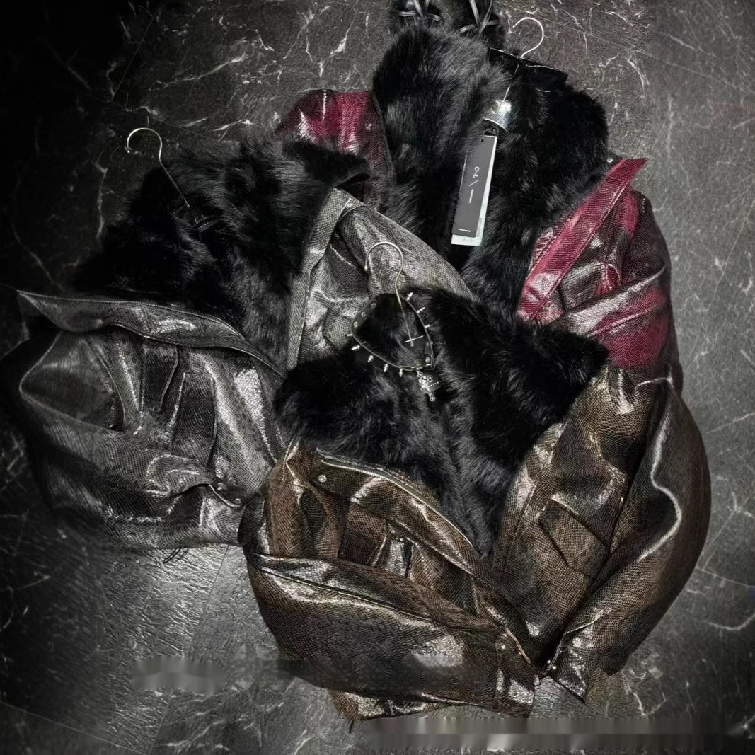 Leather Coat Quilted To Keep Warm Coat