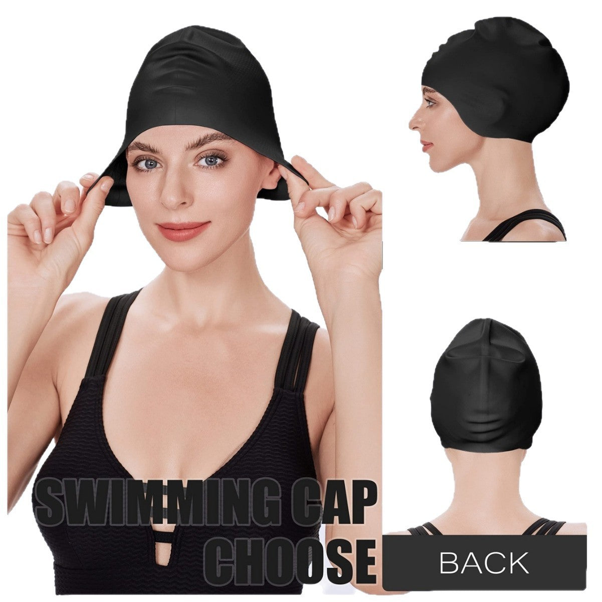 Silicone Swimming Cap Adult Hair Care Women's Oversized