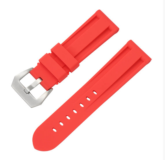 Solid Color Silicone Camouflage Men's Rubber Watch Strap