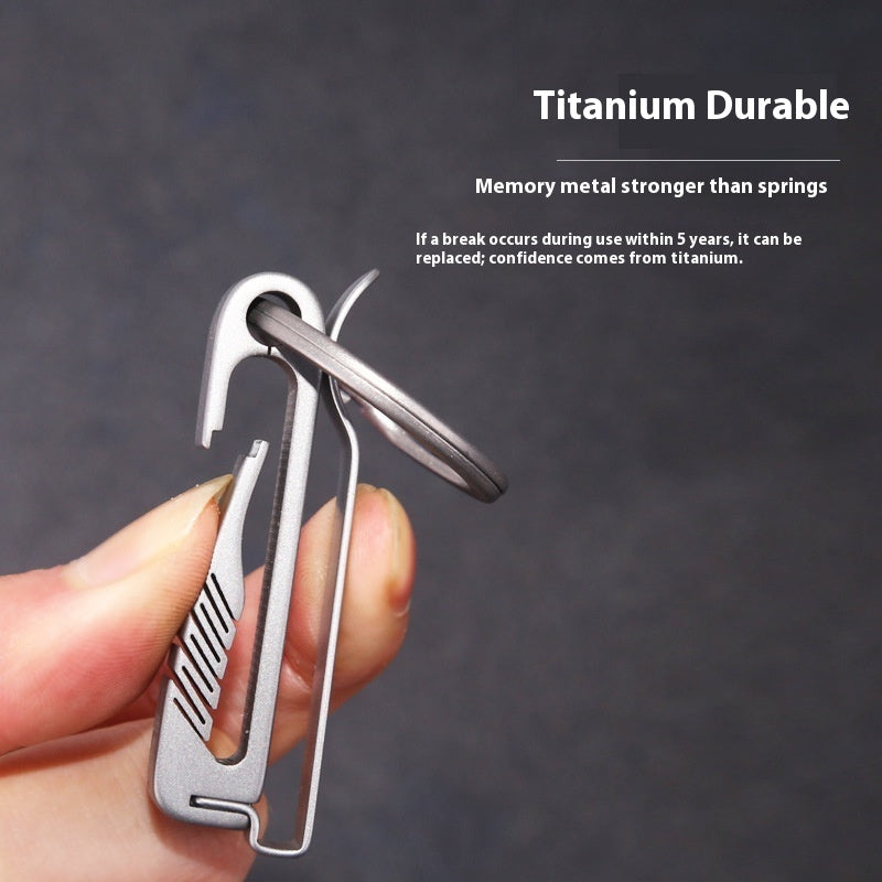 Titanium Alloy Key Ring Pendant Wear Belt Integrated Personality Creative Ring