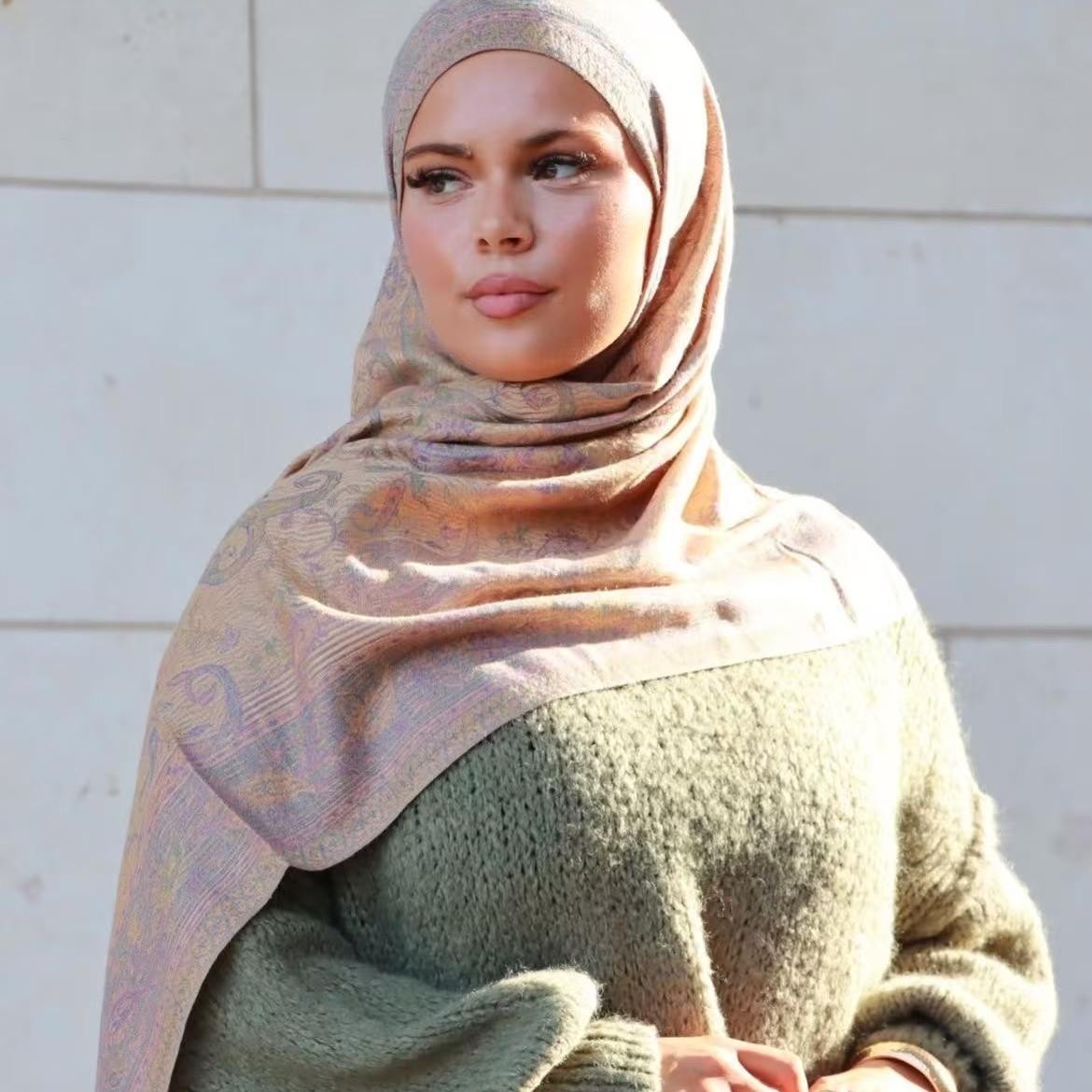 European And American Popular Ethnic Style Cashew Pattern Jacquard Tassel Scarf For Women