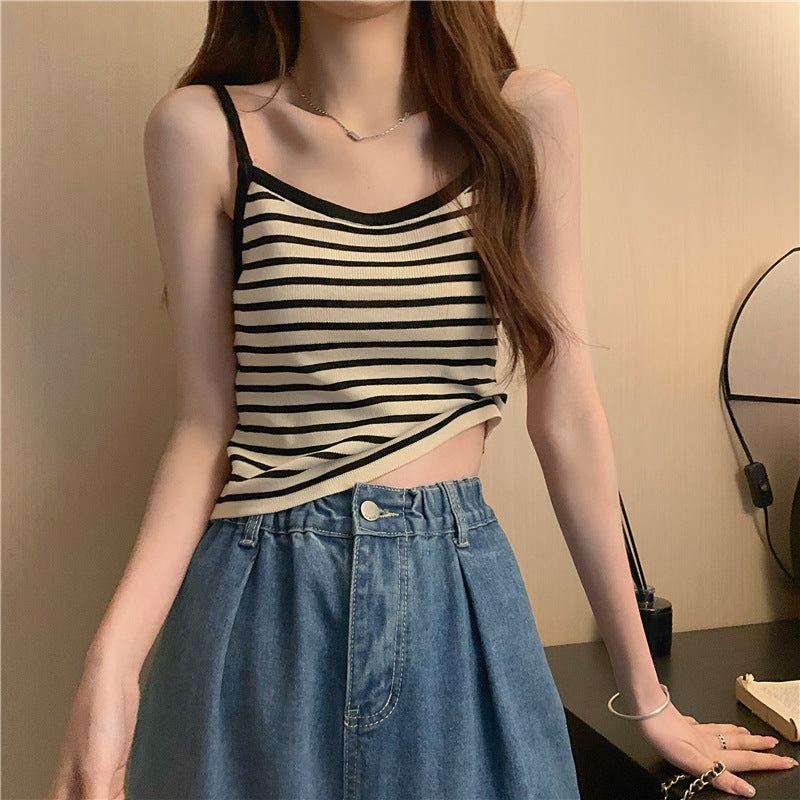 Striped Camisole Inner Outer Wear