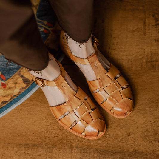 Summer Low Heel Pig Cage Shoes Chunky Heel Retro Roman Sandals For Women