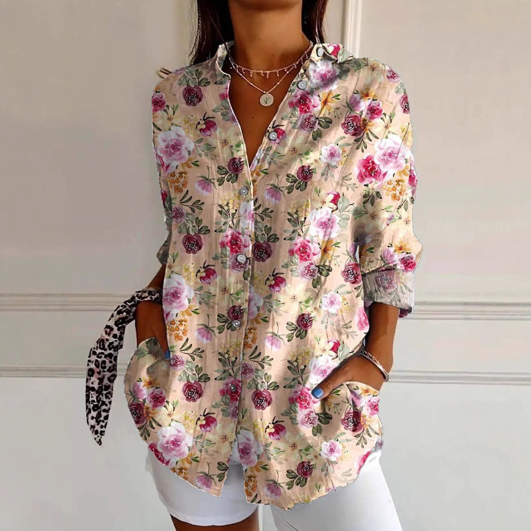 Women's Long Sleeved 3D Printed Shirt