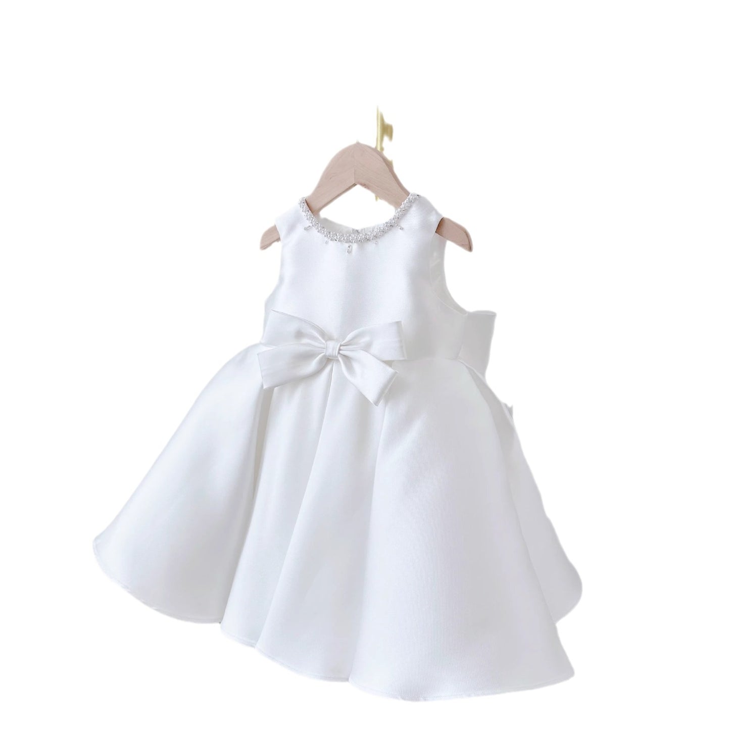 Korean Style Women's Baby Dress White Classic Style Two-piece Set