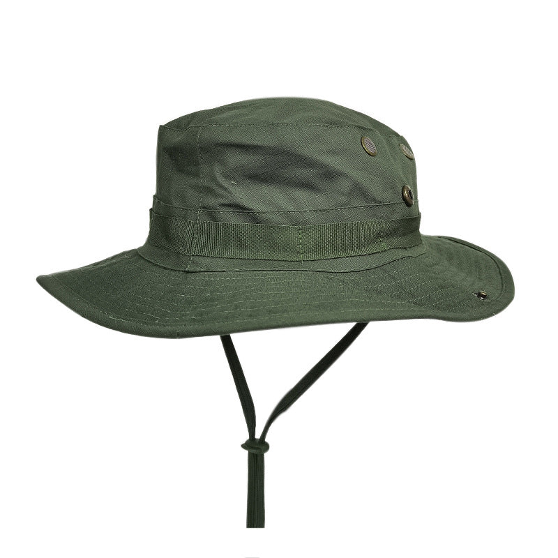 Camouflage Boonie Hat Round Edge Sun-proof Bucket Hat