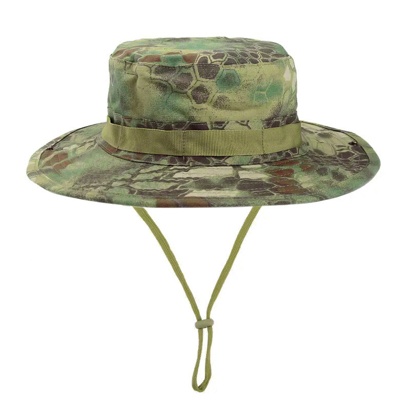 Camouflage Boonie Hat Round Edge Sun-proof Bucket Hat