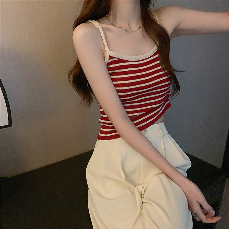 Striped Camisole Inner Outer Wear