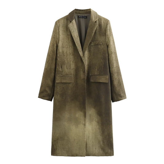 Women's Fashion Casual Tie-dye Long Coat