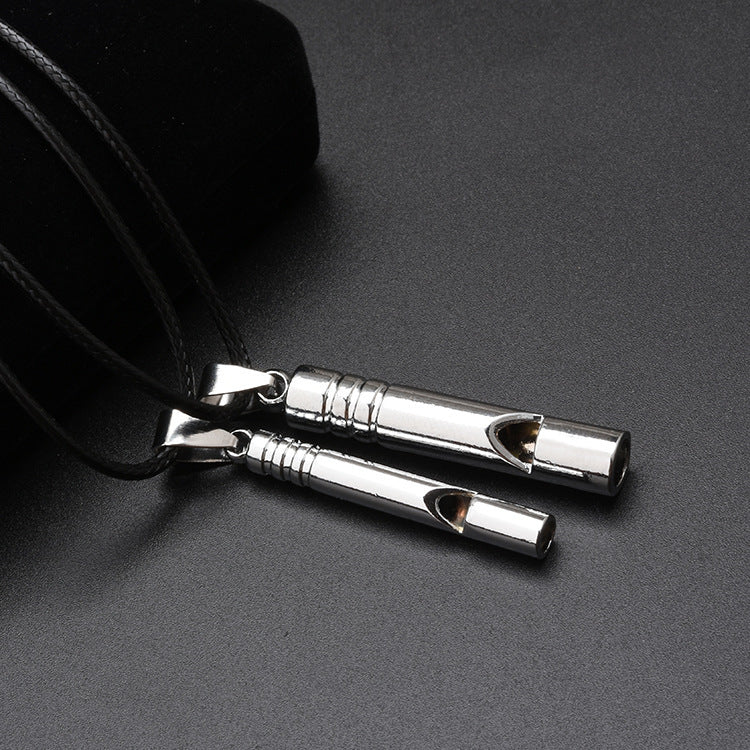 Retro Anti-titanium Steel Whistle Keychain Hanging