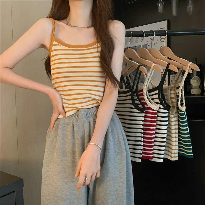 Striped Camisole Inner Outer Wear