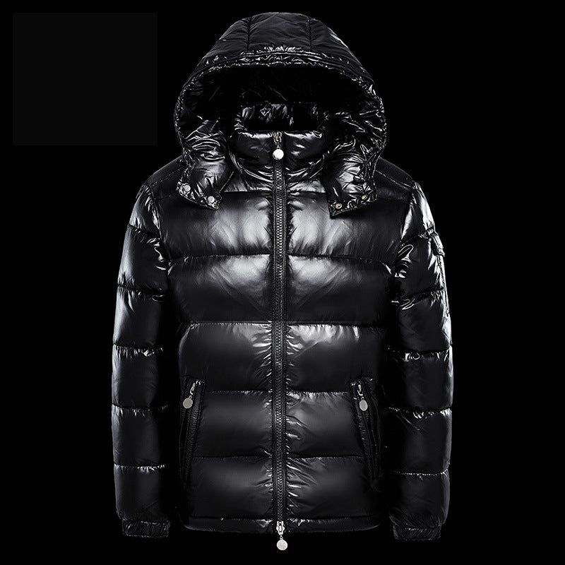 Short Coat Trendy Men's Glossy Thickened Down Jacket