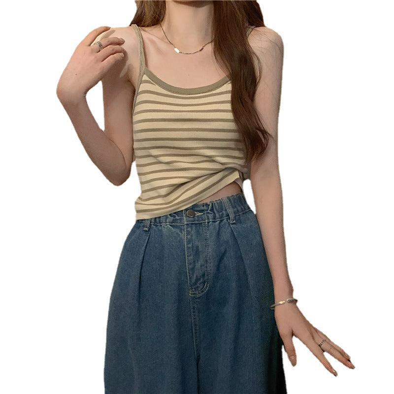 Striped Camisole Inner Outer Wear