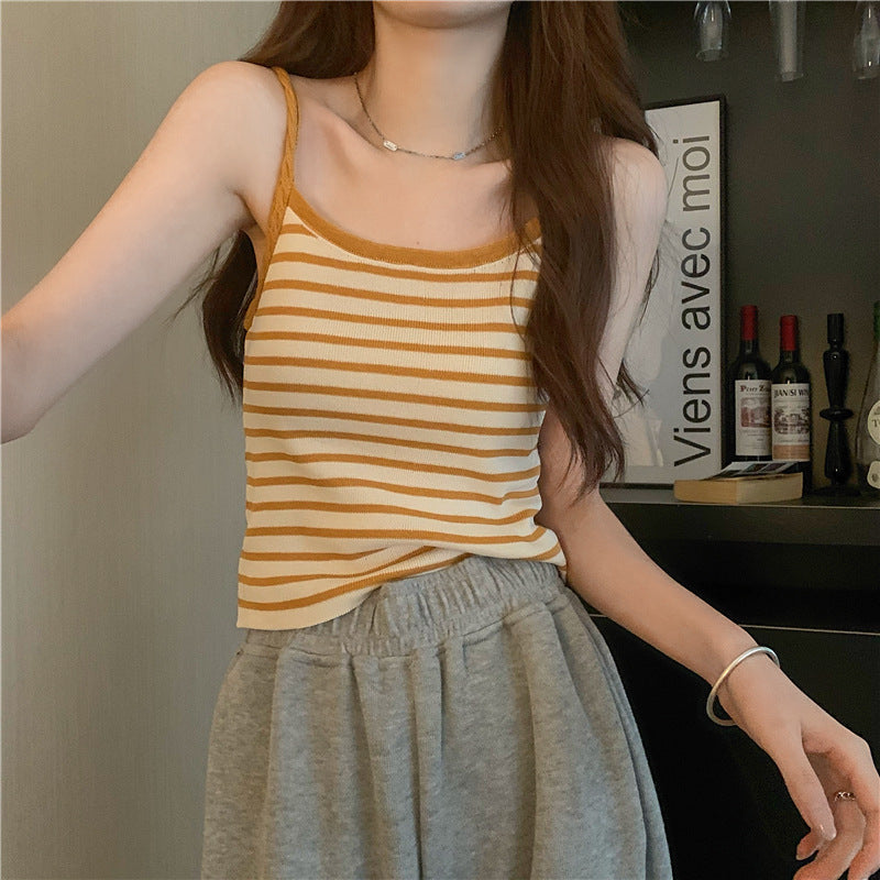 Striped Camisole Inner Outer Wear