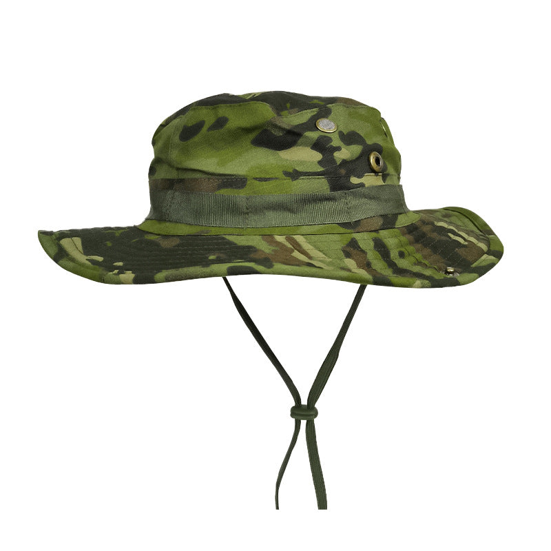 Camouflage Boonie Hat Round Edge Sun-proof Bucket Hat