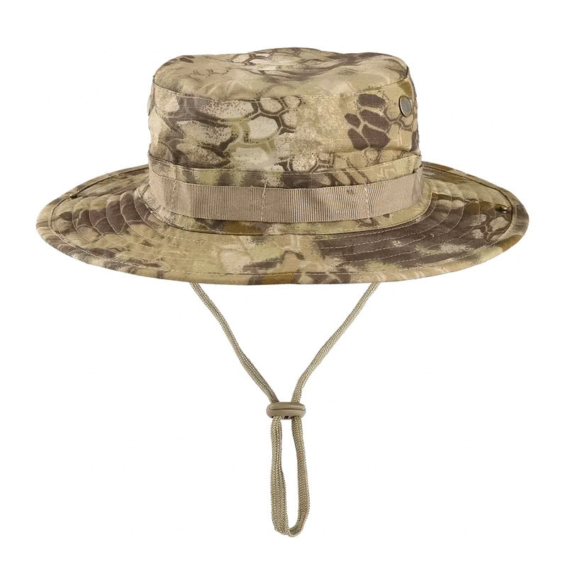 Camouflage Boonie Hat Round Edge Sun-proof Bucket Hat