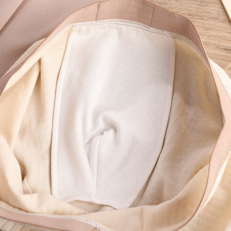 Cotton Men's Mid Waist Texture Boxer Briefs