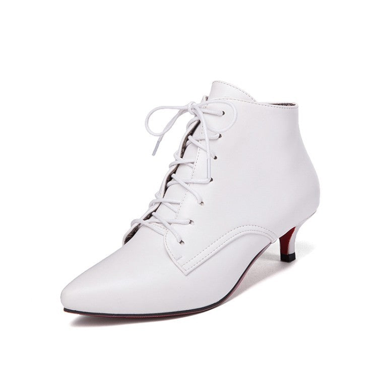 Women's Lace Up Short Boots