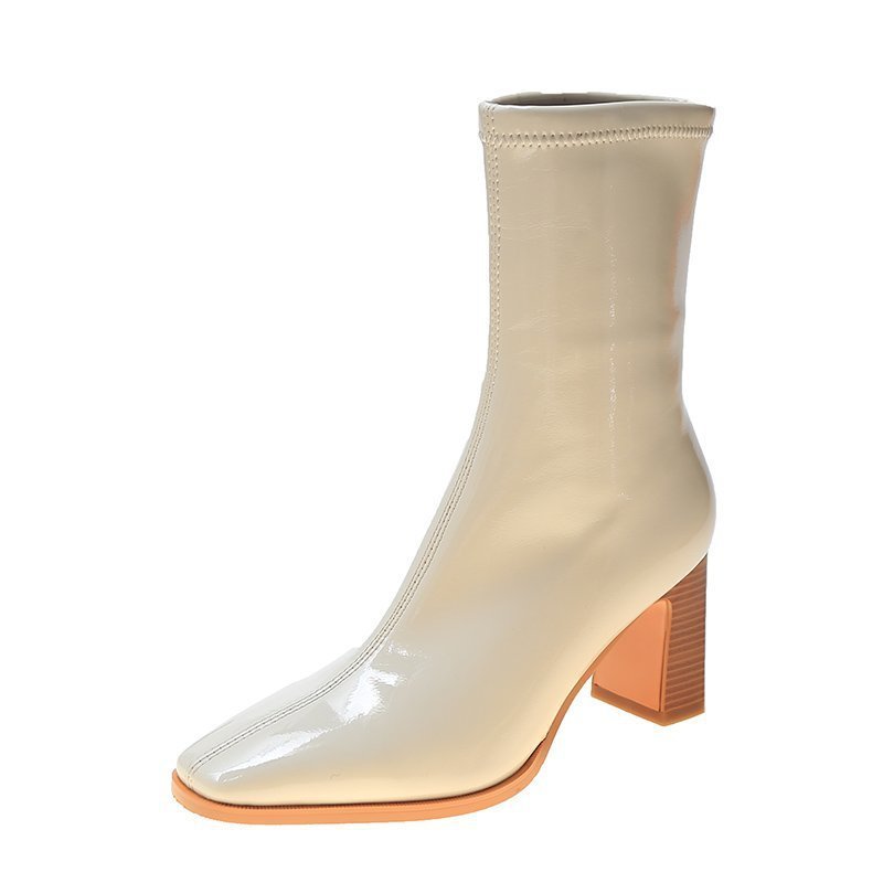 White French Style Autumn And Winter Mid-calf Fashion Snow Boots