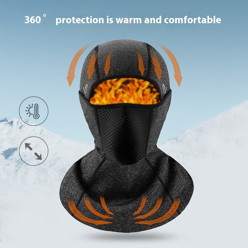 Outdoor Cycling Warm Double Layer Fleece-lined Thick Windproof Ski Motorcycle Helmet Lining Cap