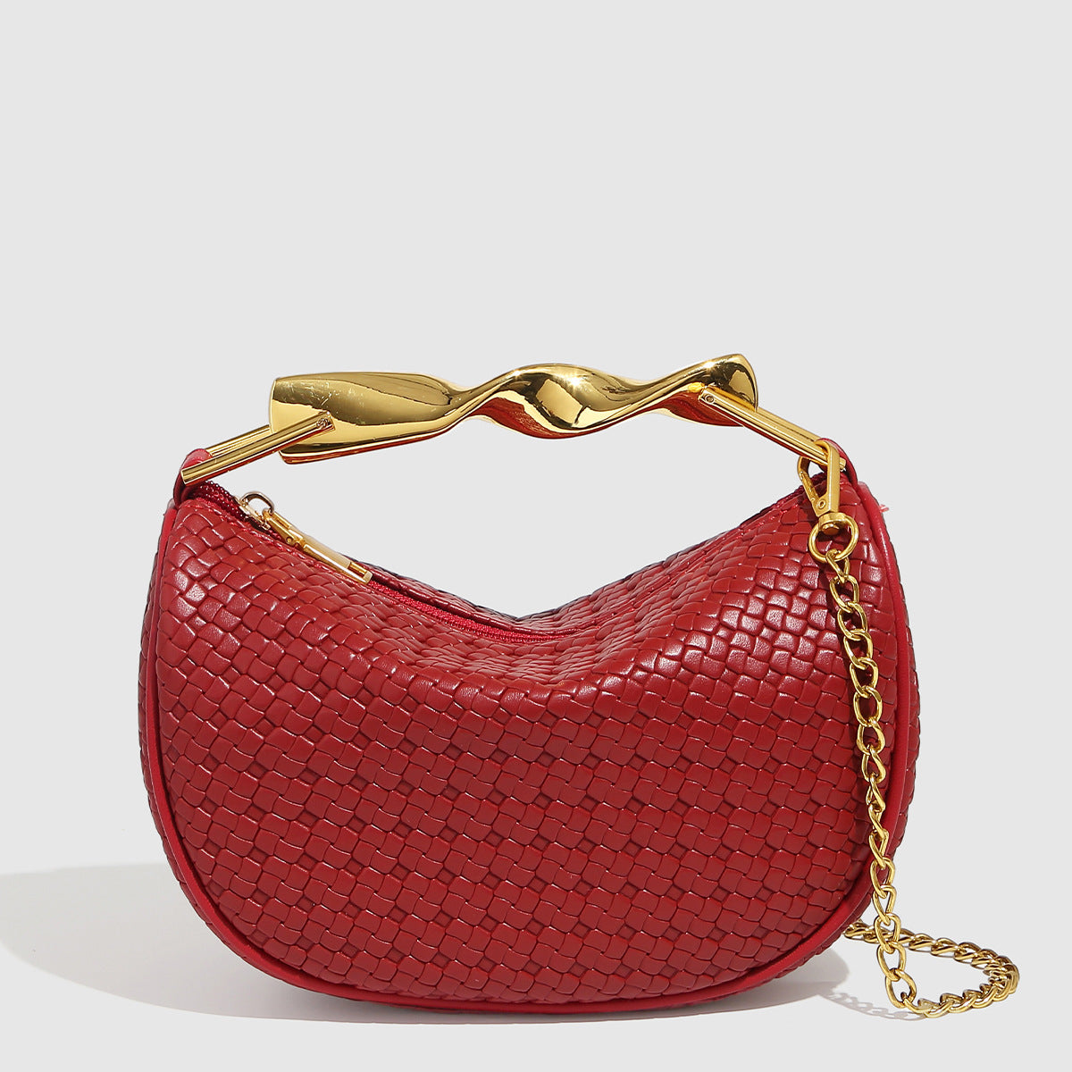 Straw Woven Dumpling Chain Shoulder Crossbody Bag Woven