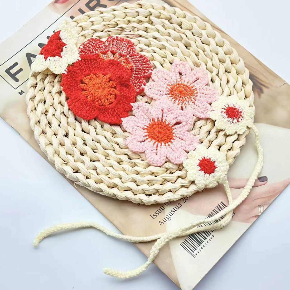 Embroidered Hair Band Sweet Flowers Headdress